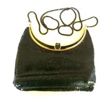 Black Mesh vintage shoulder bag by Strandbags