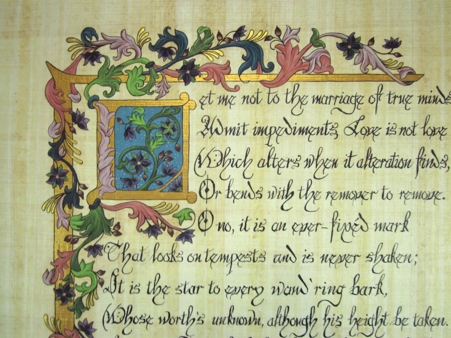 Sonnet 116 Shakespeare Quote Giclee Fine Art Print