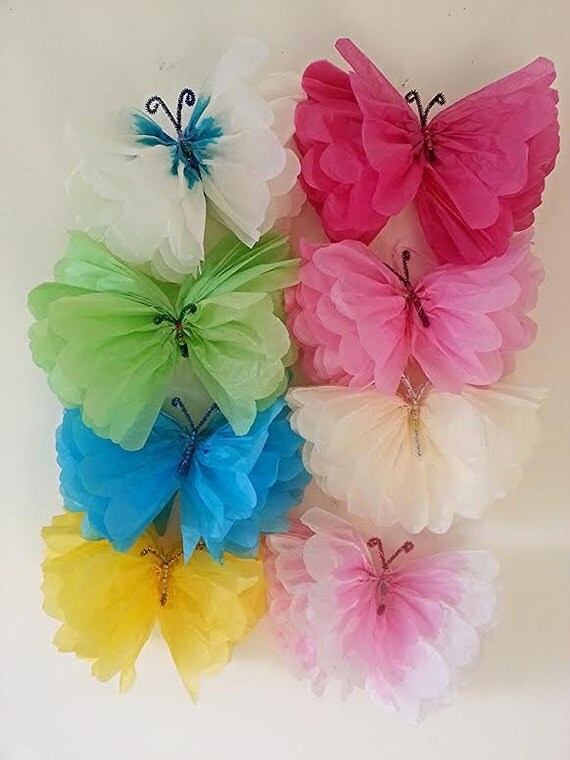 pom garland paper uk pom & tissue pom poms decorations shower butterflys paper 5 5 decorations