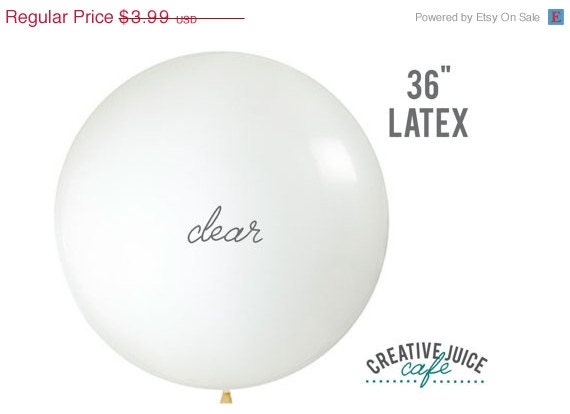15% off - 36" CLEAR giant latex balloon - Perfect for weddings, birthdays, photography props Il_570xn