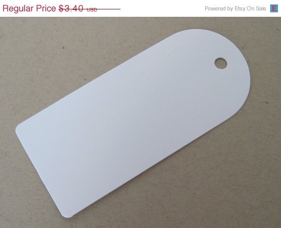 10% OFF - 25 White Cardstock Tags 3.5 x 1.5 inches - t165 Il_570xn