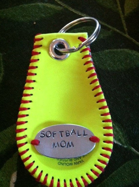Softball Mom Keychain by SportzCrazyMama on Etsy