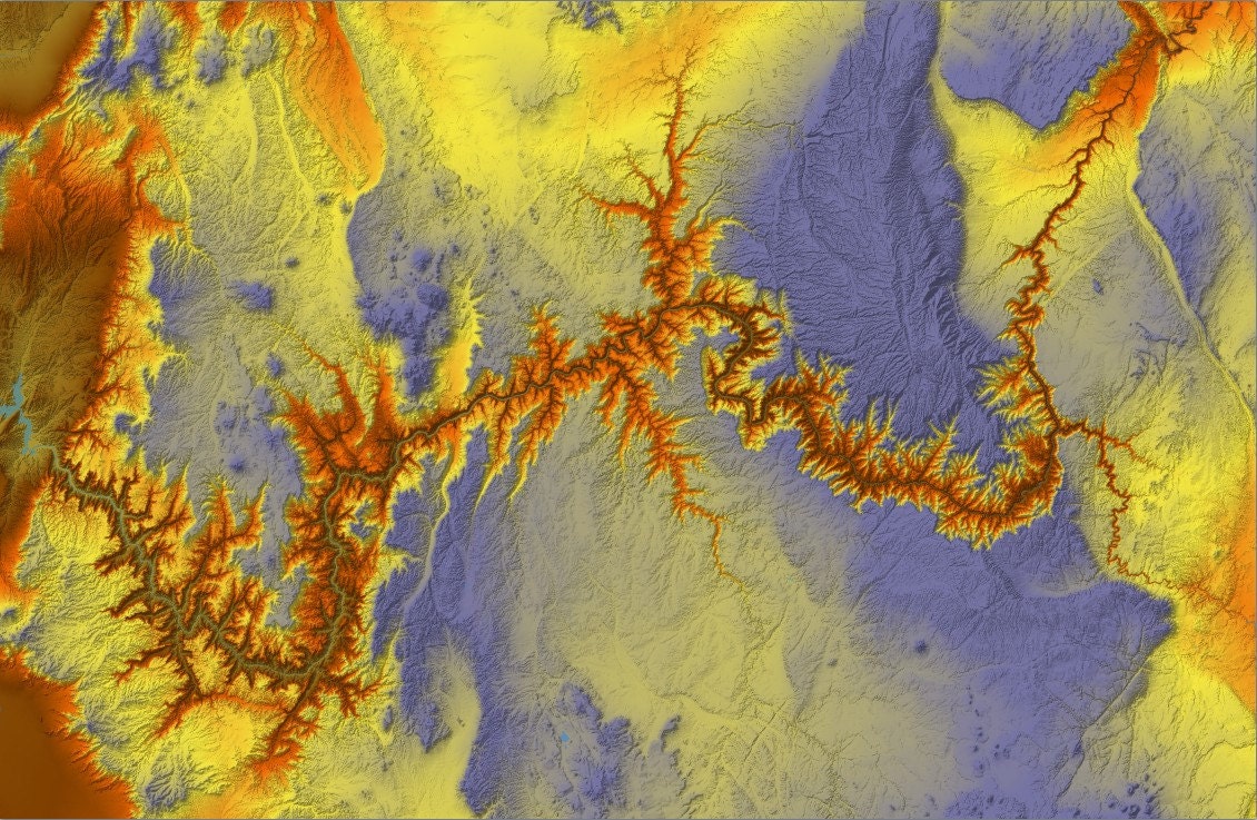 Grand Canyon Map Grand Canyon Wall Map Topographic Map   Il Fullxfull.619135604 7wxi 