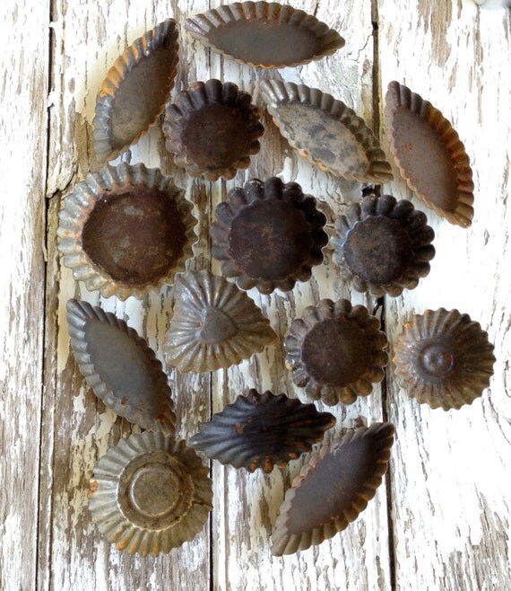 antique French mini tart pans