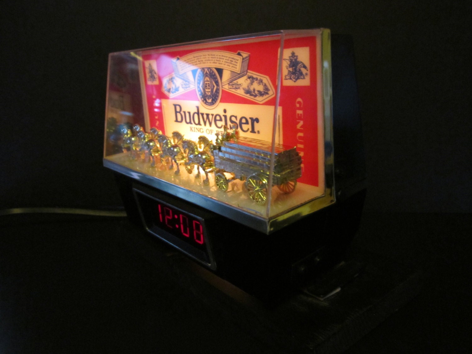 Vintage Budweiser Clock Budweiser Clydesdales Lighted Display