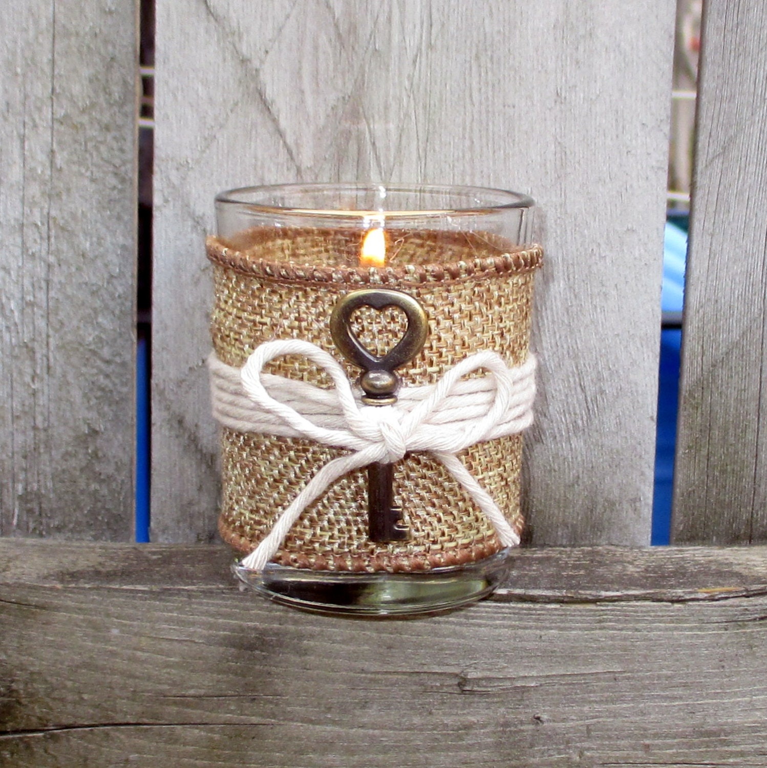 Burlap Wedding Wedding Votive Candle By Carolesweddingwhimsy 3757