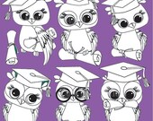 80% OFF graduating OWL digital stamp, commercial use, vector graphics, digital stamp, digital images - AMBST367 Il_170x135