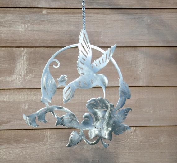 Hummingbird Wind Spinner by TheMetalPeddler on Etsy