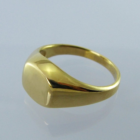 Items similar to PINKY 18K Gold Pinky Ring, Unisex Wedding Ring ...
