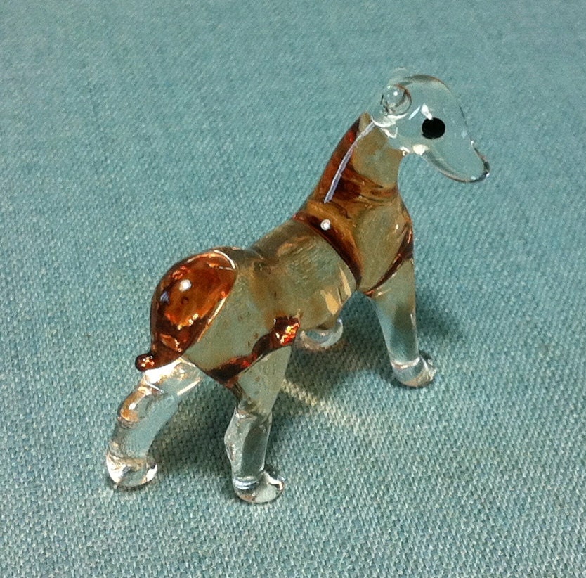 hand blown glass deer