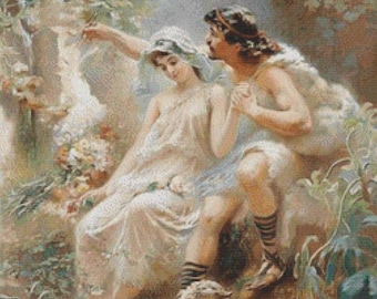 Allegorical Scene PDF Cross Stitch Pattern