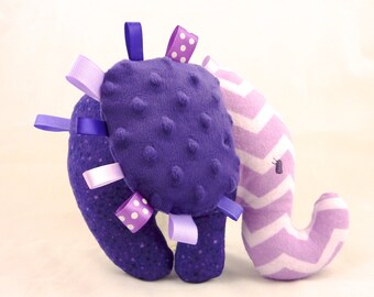 lavender stuffed elephant