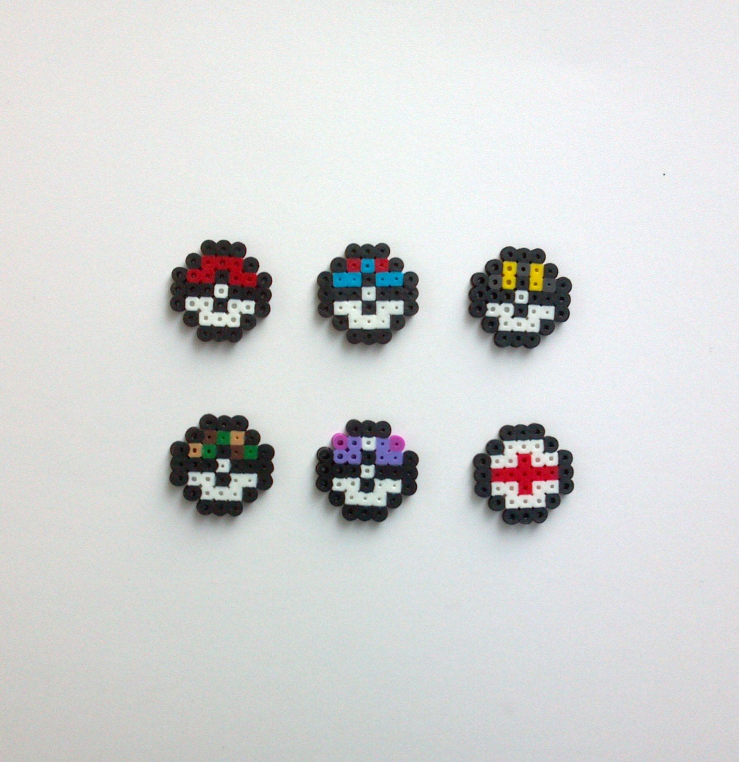 Mini Pokeball Pokemon Perler Bead Sprites 8 Bit Kandi Art
