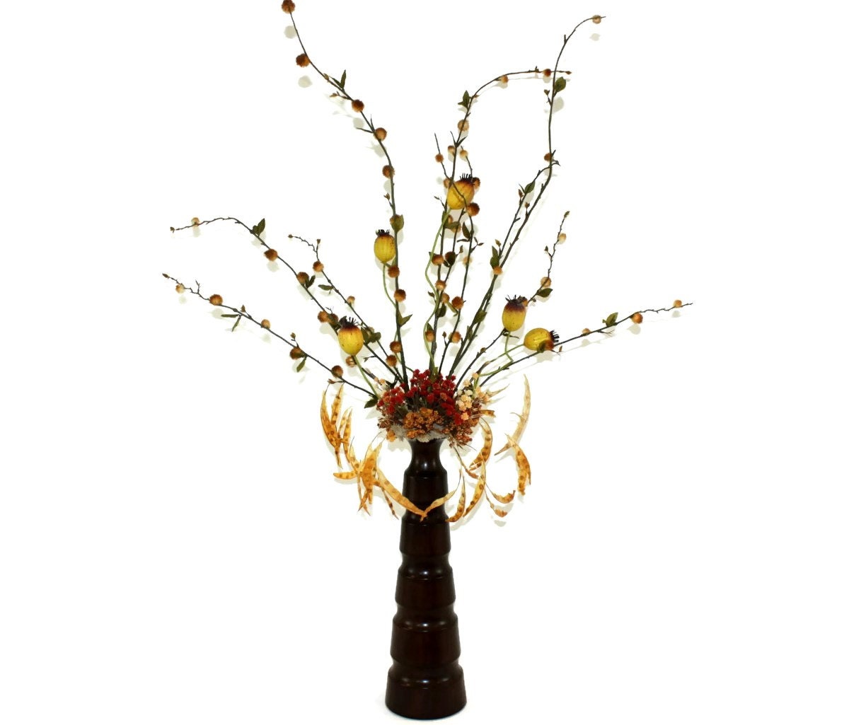 ON SALE Tall & Elegant Silk Flower Arrangement Handcrafted