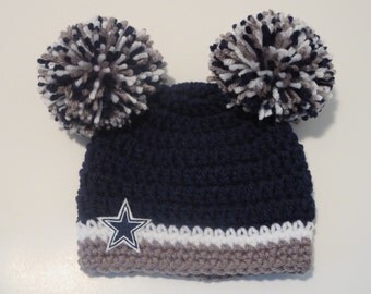 Crochet Dallas Cowboys Inspired/Hat/Beanie/Sports/Newborn, Girl/Baby ...