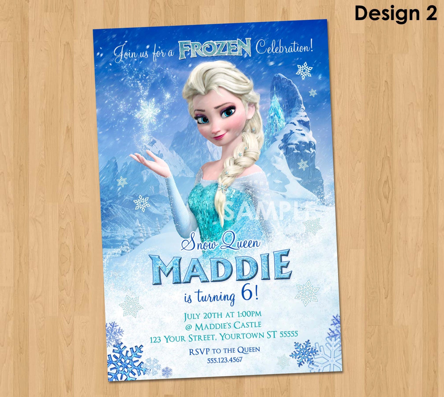 Elsa Frozen Birthday Invitations 9