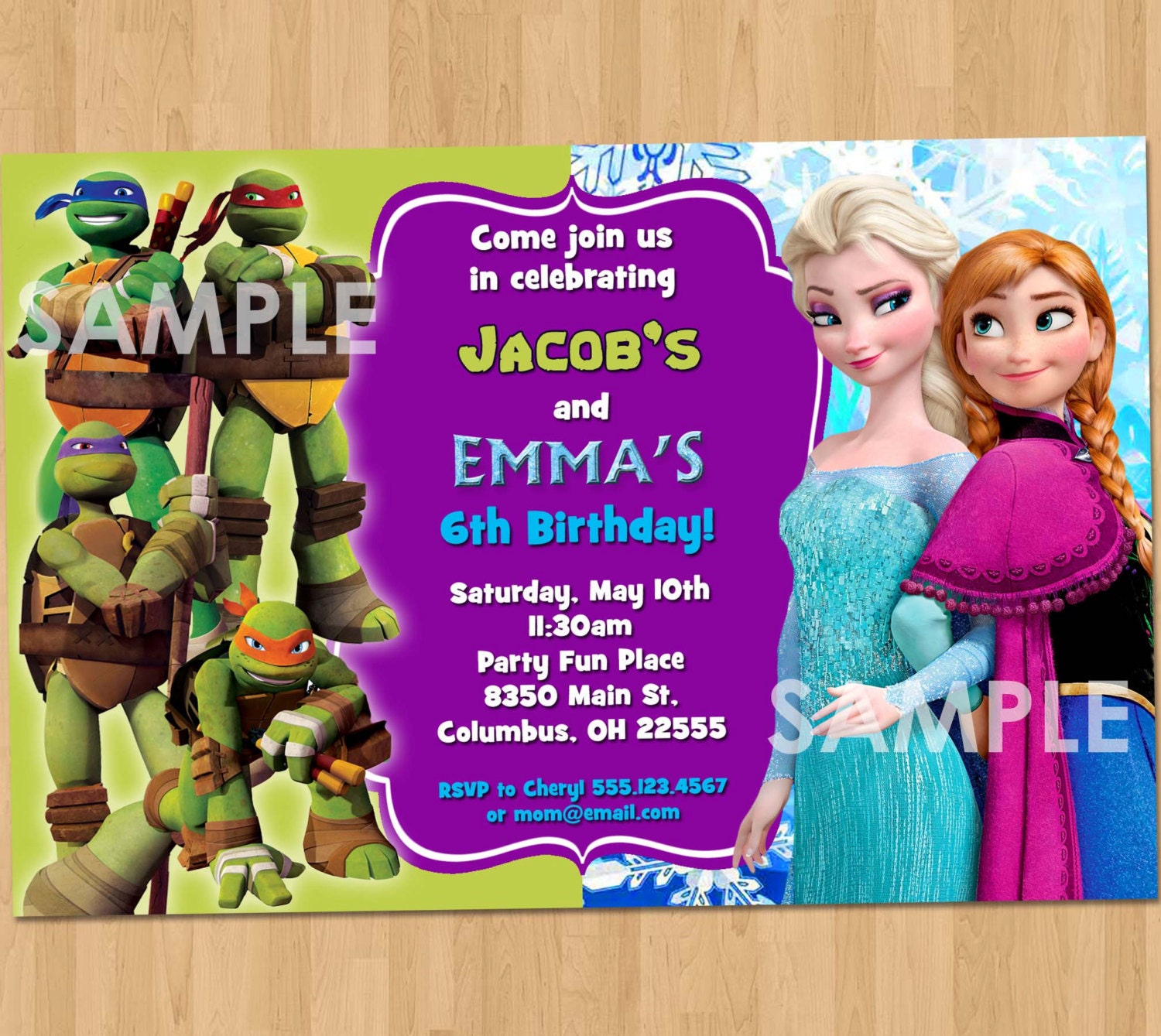 Double Birthday Party Invitations 3