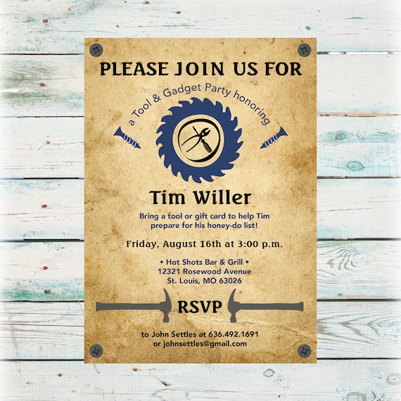 Tool Shower Invitations 9