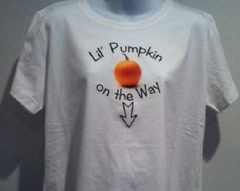 Lil Pumpkin maternity tee shirt THANKSGIVING pregnant expected mom custom shirt / top / expecting mother / pregnant / belly