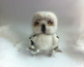 SNOWY OWL , needle felted art. Winter gift. Christmas Decoration. Ready to ship.