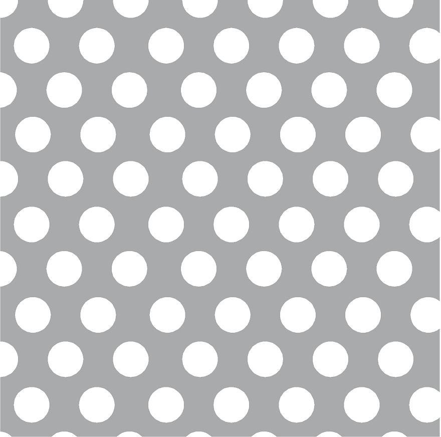 Gray with white POLKA DOT pattern grey vinyl by