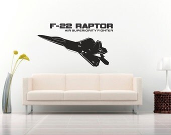 F-22 Raptor Air Superiority Fighter Jet Wall Decal Us Military Wall Sticker