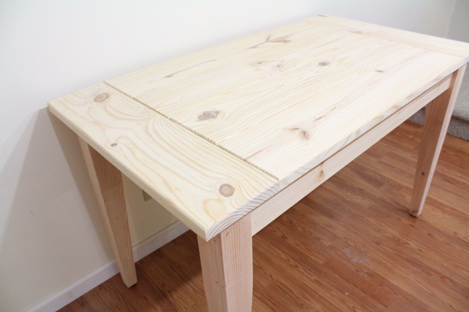 unfinished pine kitchen table