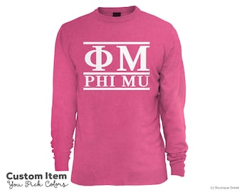 Phi Mu Custom Comfort Colors Classic Sorority Sweatshirt