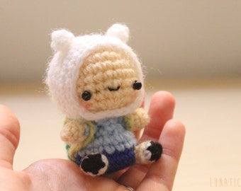 Amigurumi chibi Finn adventure time plush