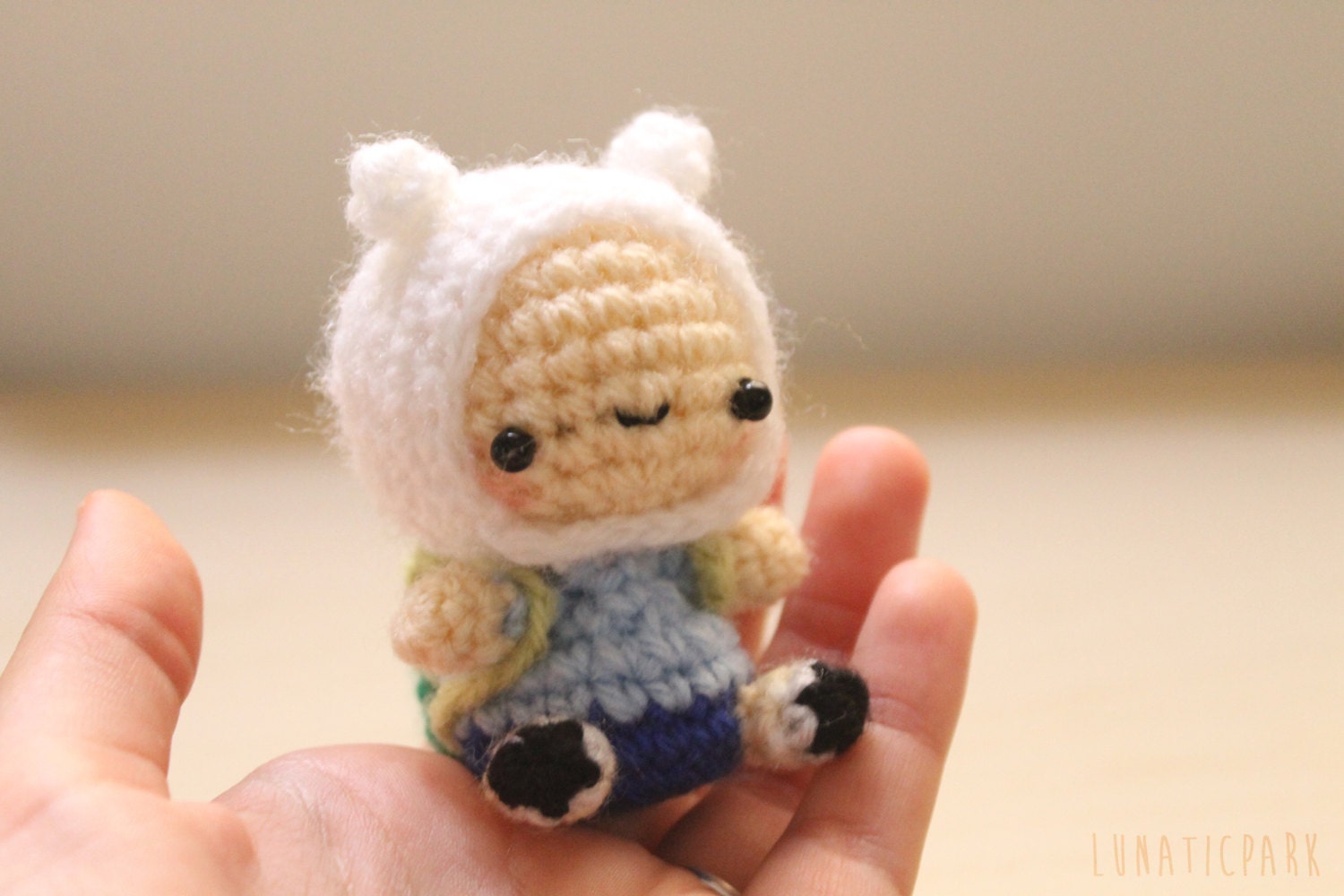 Amigurumi chibi Finn adventure time plush