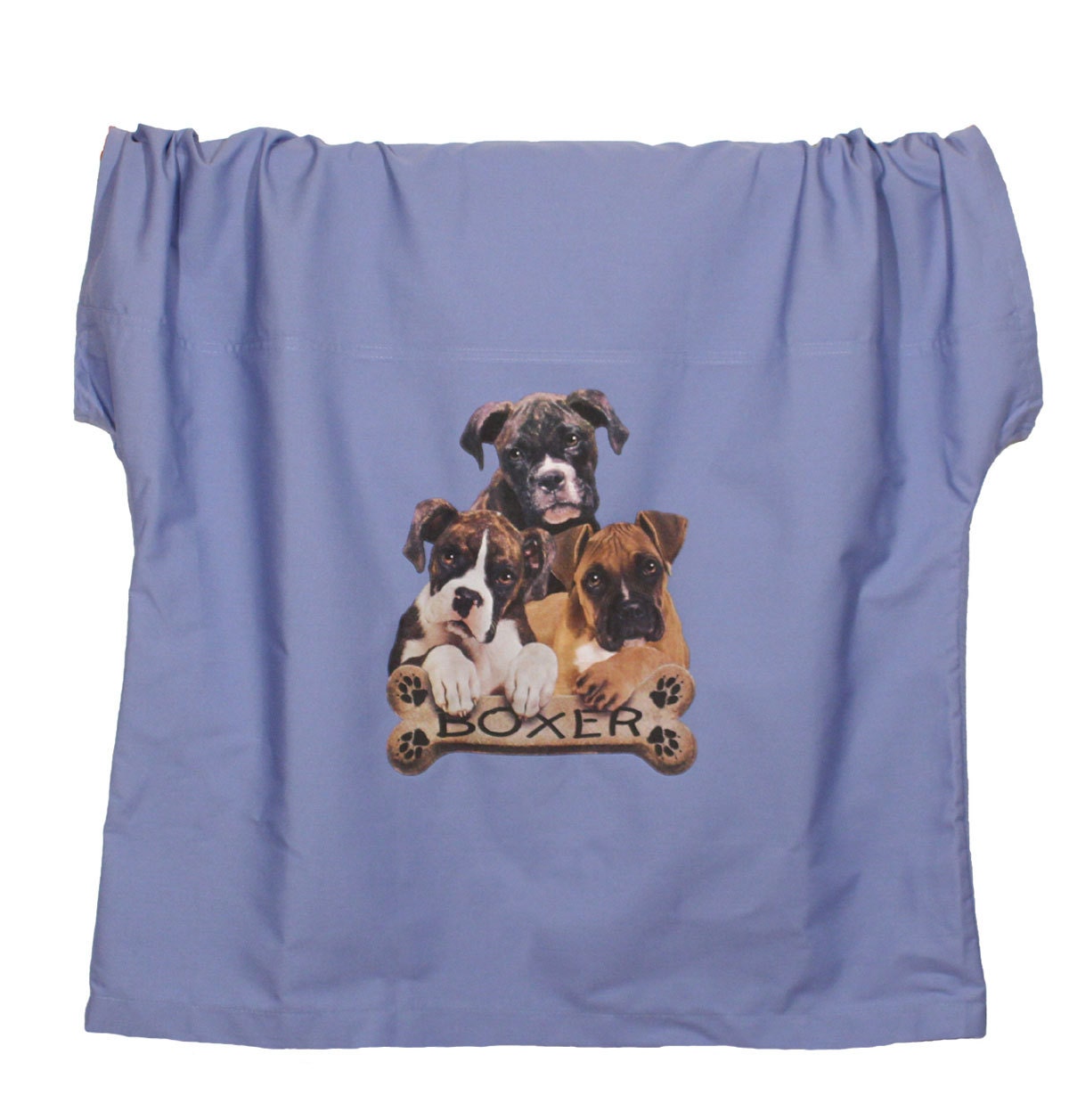 BOXER puppies scrub shirt dog paw prints lounge wear dog