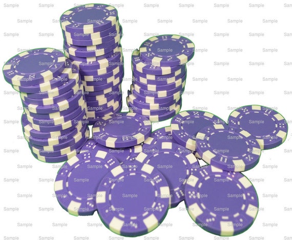 Poker chip cupcake toppers