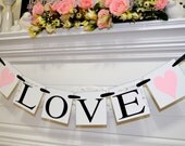 LOVE Banner Wedding Decoration Garland, Love is Sweet Banner - Wedding banner bridal shower, Garland Wedding Photo Prop, sweetheart table Il_170x135