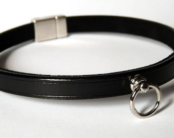 BDSM Leather Collar Choker Owned Slave
