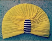 Stripped Print embellished Yellow Turban
