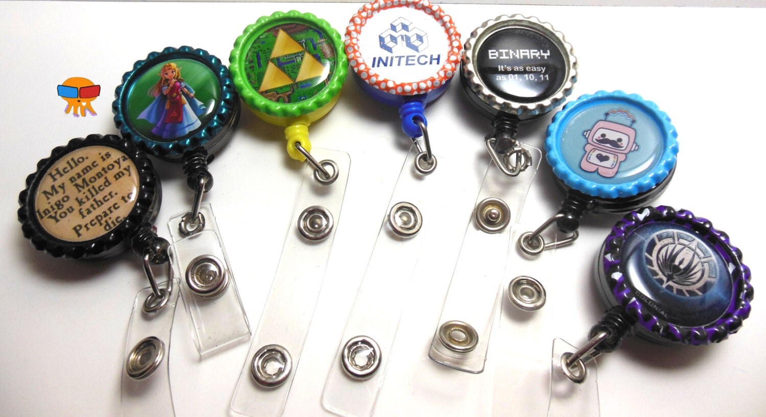 Custom Bottlecap Retractable Badge Holders bottle cap name