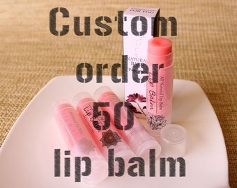 IUILE Bulk Lip Balm w/Custom Labels for Weddings, Bridal Showers, Baby Showers, Birthdays, Sweet Sixteen
