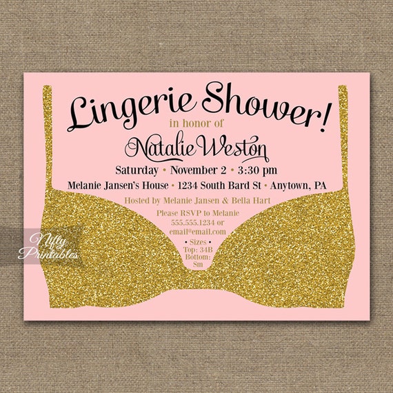 Lingerie Bridal Shower Invitations 8