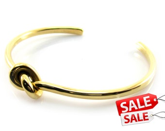 Gold Cuff Bracelet Gold Bracelet Cuff Gold Brass Cuff Bracelet Gold Brass Bracelet Cuff Gold Knot Bracelet Cuff Knot Bracelet Knot Cuff 034