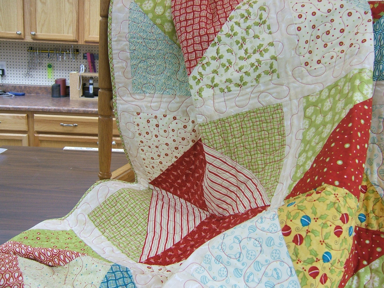 Christmas Lap Quilt Holiday Lap Quilt Lap Quilt Seasonal