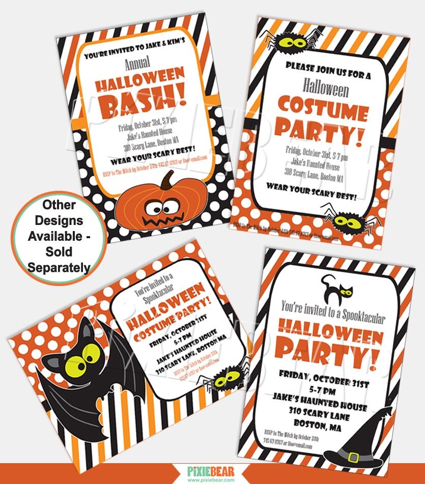 Halloween Invitation Halloween Party Invitation Halloween