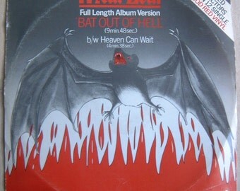 Vintage vinyl record Meat Loaf 'Bat of out Hell' special edition on blood red vinyl, 1978
