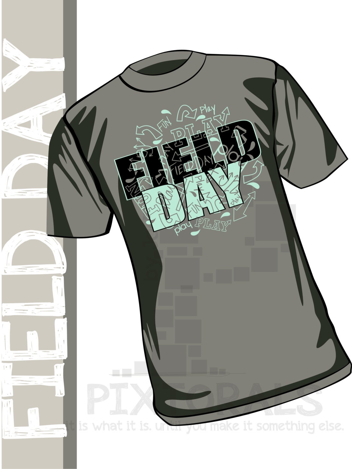 Field Day Kids Tee Shirt Design in Corel and EPS formats as