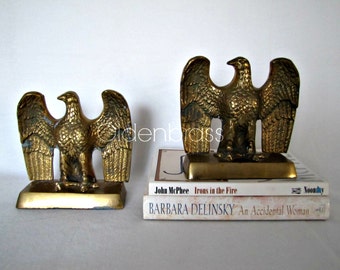 brass eagle bookends