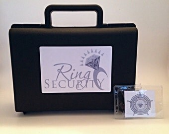 Ring Security Briefcase and Badge (Silver) -- ring bearer gift, pillow alternative, ring bearer, bling security