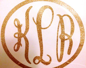 Glitter Monogram Decal