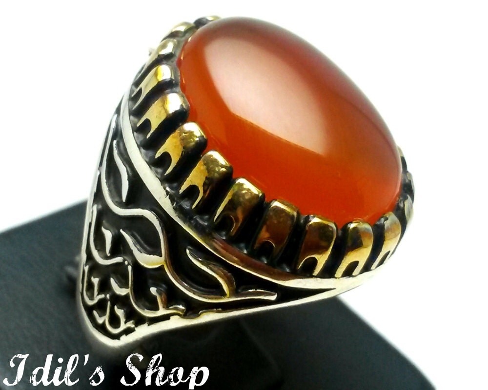 Men's Ring Turkish Ottoman Style Jewelry 925 Sterling by
