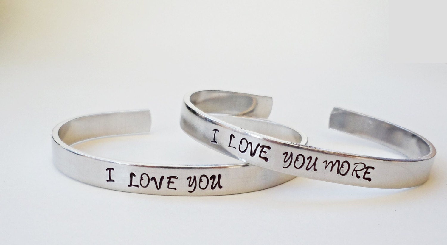 I Love You More Bracelet Cuff Personalized Bracelet Love