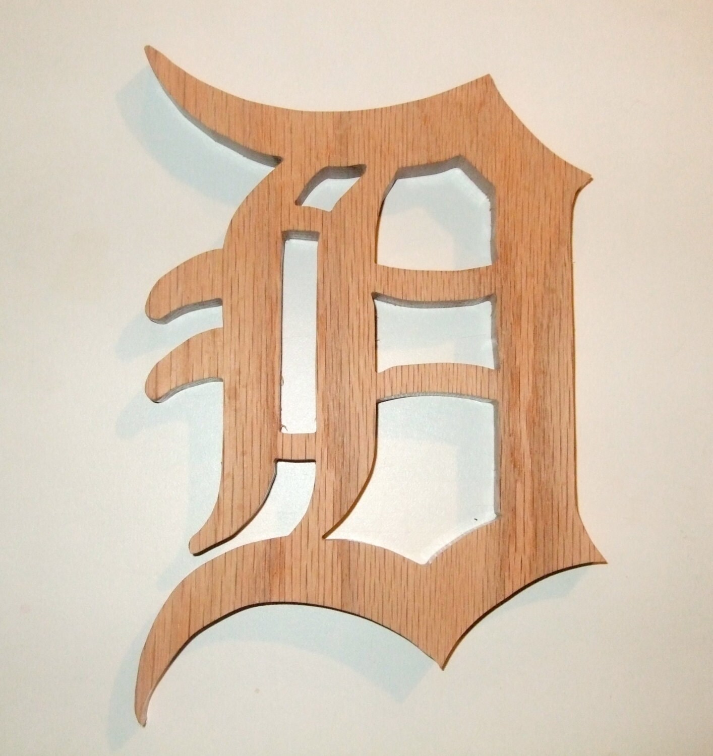 Detroit Old English D Wooden Sports Logo