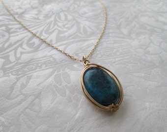 Popular items for chrysocolla pendant on Etsy